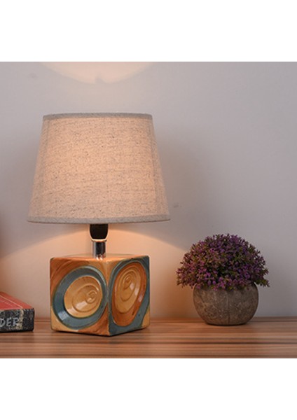 Modern Minimalist Seramik Masa Lambası Oturma Odası Yatak Odası Göz Koruması Başucu Ev Düğün Masa Lambası, B, Ab Tak (Yurt Dışından)