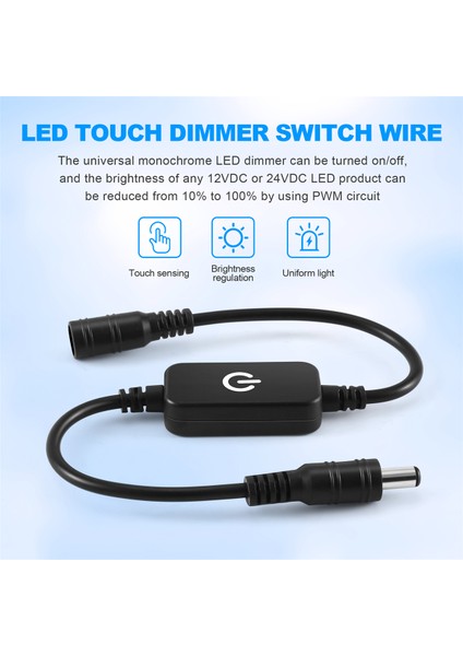 LED Monokrom Kontak Anahtarı Kontrol Cihazı Çevrimiçi Kademesiz Dimmer Kontrol Cihazı DC12-24V 3A Kontak Dimmer (Siyah) (Yurt Dışından) fırsatları