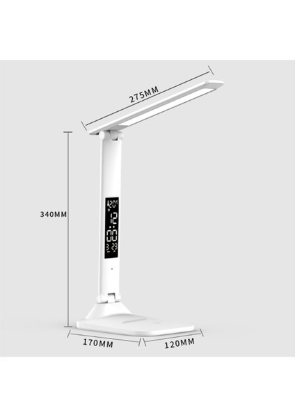 30LED Kişilik Kare Masa Aydınlatma Lambası Basit Okuma Masa Lambası 2000 Mah Şarj Edilebilir Başucu Lambası Çalışma Çalışması Için (Yurt Dışından)