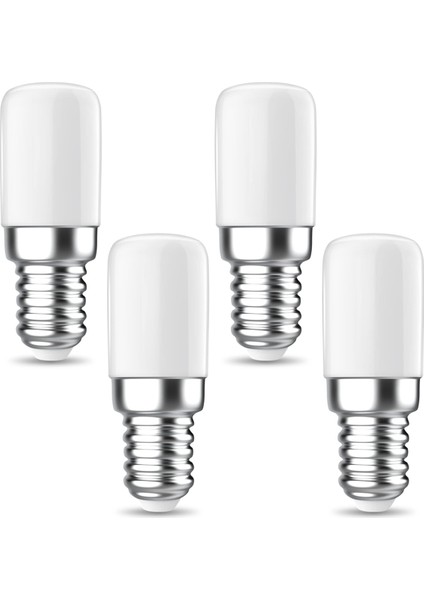 Buzdolabı Ampulü, 1.5W E14 LED Ampul, 150LM Sıcak Beyaz 3000K Enerji Tasarruflu Ampuller, Buzdolabı, Davlumbaz 4'lü Paket (Yurt Dışından)