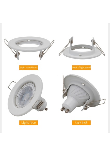 6 Adet Aşağı Işık Çerçevesi Gömme LED Tavan Armatürleri Aşağı Işık GU10 MR16 Tavan Spot Işıkları Bağlantı Armatürü Beyaz (Yurt Dışından) modelleri