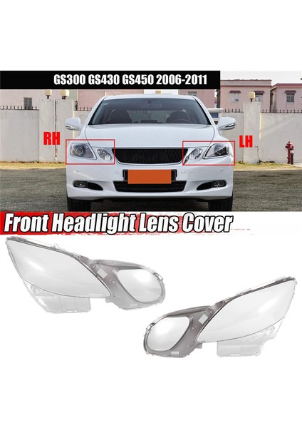 Araba Far Şeffaf Lens Kapağı Lexus GS300 GS430 GS450 2006-2011 Kafa Işık Lambası Temizle Kabuk Sol (Yurt Dışından)