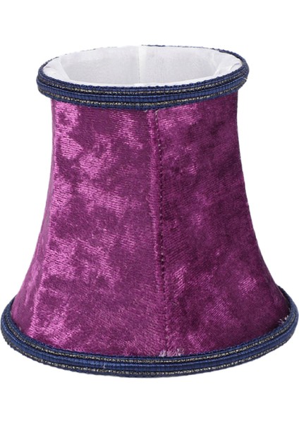 Abajur Üzerinde Kumaş Klipsli, Modern Avrupa Tarzı Duvar Aplik Lambası Için E14 El Yapımı Abajur, Kristal Lamba, Mum Lamba, Mavi Flanel Dekorlu Masa Lambası (Koyu Mor) (Yurt Dışından)