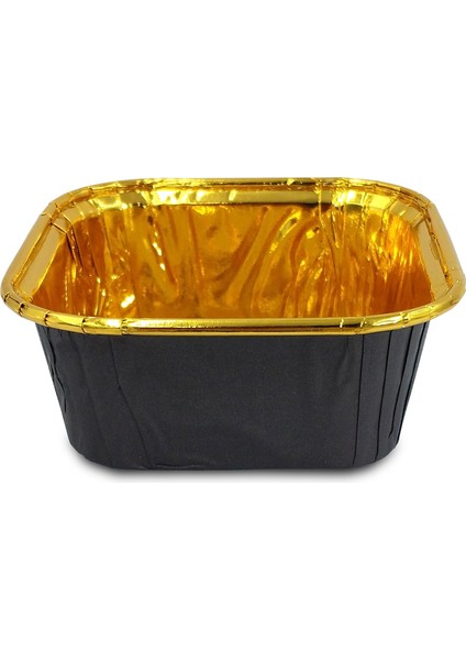 Muffin Kek Kapsülü Kare Siyah-Altın 25LI x 60 Paket (Koli) - K37