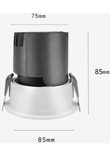 Kısılabilir Gömme Anti Cob LED Downlight'lar 5W LED Tavan Lambaları LED Tavan Spot Işıkları Iç Aydınlatma (Yurt Dışından)