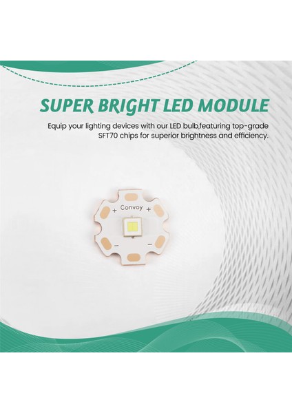 SFT70 Led, 6500K Işık Yayan Diyot El Fenerleri, Farlar ve Daha Fazlası Için 20MM Bakır Pcb ile Verimli Aydınlatma (Yurt Dışından)