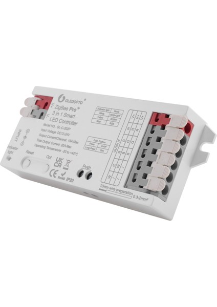 Gledopto Zigbee 3'ü 1 Arada Rgbcct/rgbw/rgb LED Şerit Işık Kontrol Cihazı 20A Max H/ue Alexa Homey Tuya Akıllı App Ses Kontrolü (Yurt Dışından)