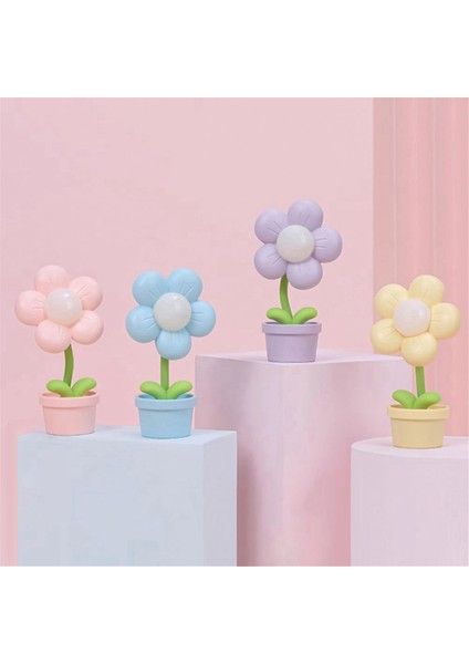 Karikatür Çiçek Gece Lambası Pil ile Çalışır, Yatak Başı Lambası Ayarlanabilir Sevimli Çiçek Işığı Çocuk Yatak Odası Dekoru Pembe (Yurt Dışından) fiyatları