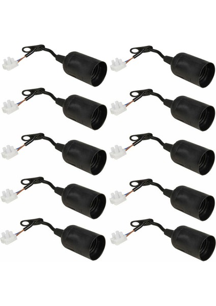 10 Adet E27 Lamba Tutucu Inşaat Soketi Lamba Tutucu Dıy Inşaat Alanı Soketi Yenileme Soketi Aydınlatma Aksesuarları (Yurt Dışından)