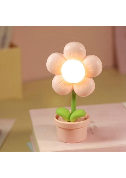 Karikatür Çiçek Gece Lambası Pil ile Çalışır, Yatak Başı Lambası Ayarlanabilir Sevimli Çiçek Işığı Çocuk Yatak Odası Dekoru Pembe (Yurt Dışından) modelleri