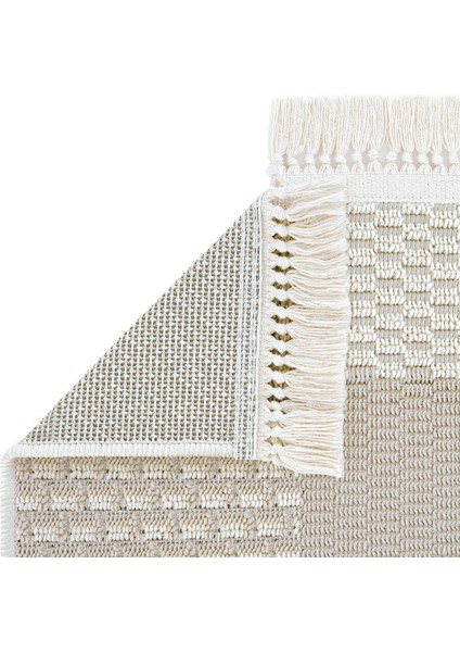 Ares 8806 Bej Halı Salon Halısı Patchwork Halı Koridor Halısı Kesme Halı Yolluk Oturma Odası Halısı