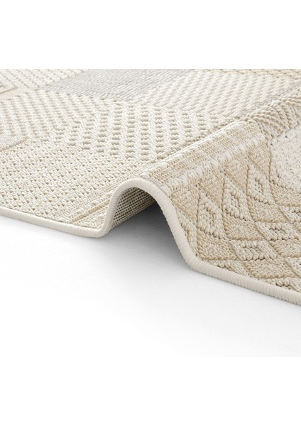 Ares 8806 Bej Halı Salon Halısı Patchwork Halı Koridor Halısı Kesme Halı Yolluk Oturma Odası Halısı