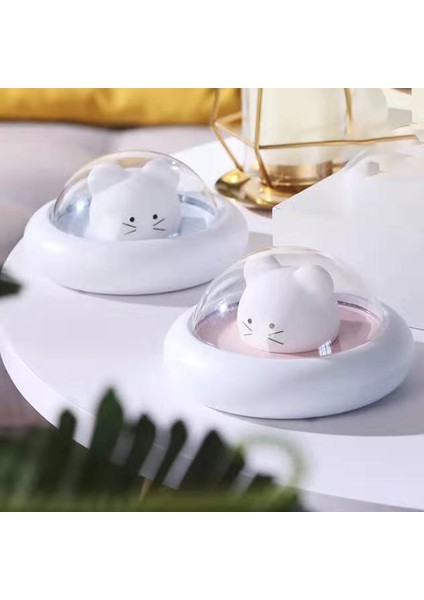 Uzay Sevimli Fare Küçük Gece Lambası LED Sevimli Hediye Hediye Lambası Küçük Gece Lambası Pembe (Yurt Dışından)