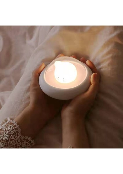 Uzay Sevimli Fare Küçük Gece Lambası LED Sevimli Hediye Hediye Lambası Küçük Gece Lambası Pembe (Yurt Dışından)
