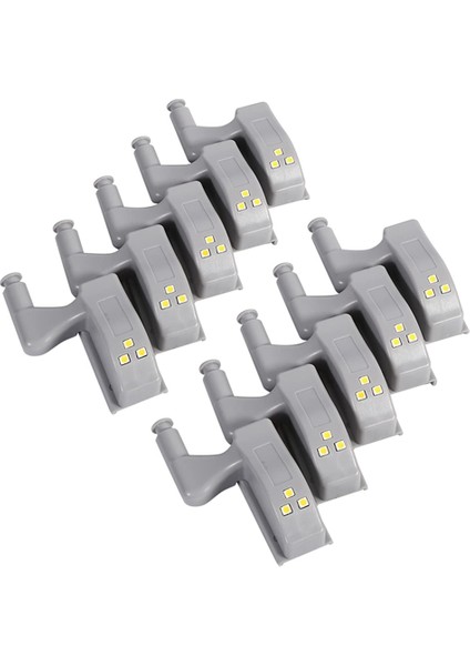 LED Menteşe Işık Evrensel Dolap Dolap Menteşe LED Gece Lambası Mutfak Ev Yatak Odası Lambası-Soğuk Beyaz (Yurt Dışından)
