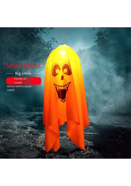 Kumaş Cadılar Bayramı Dekorasyon Işıkları, Açık Hava Sahne Düzeni Aksesuarları, Korku Hayaleti LED Yanıp Sönen Işıklar Turuncu Kötü Gülümseme (Yurt Dışından) fırsatları