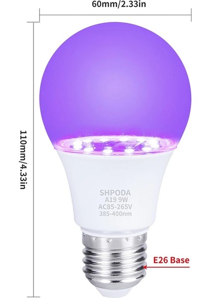 Adet 10W Ultraviyole Uv Ampul Floresan Algılama Uv Lamba Siyah Açık Mavi Lamba E26 110V 220V Dj Parti Dekorasyon Için (Yurt Dışından)