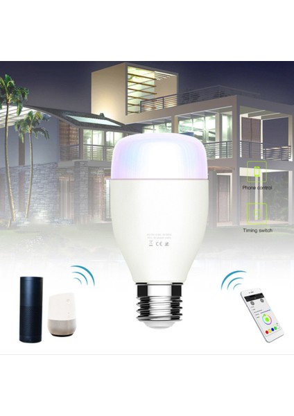 E27 Akıllı Wifi LED Ampul 7 W Wcrgb Tuya Akıllı Kısılabilir Lamba Ampul Müzik ile Renk Değiştirme Alexa Google ile Uyumlu (Yurt Dışından)