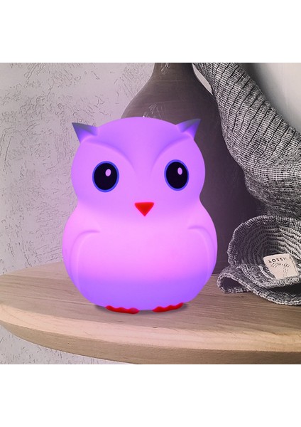Çocuklar Gece Lambası Sevimli Baykuş Renk Değiştirme LED Hayvan Silikon Işık Uzaktan USB Ücretli Gece Lambaları Çocuklar Için (Yurt Dışından) fiyatları