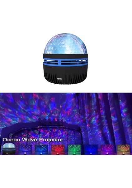 Su Dalgası Sihirli Top Projeksiyon Lambası Yaratıcılar Masa Lambası Romantik Dekor Yıldızlı Aurora Renkli Yıldızlar Atmosfer Lambası (Yurt Dışından)
