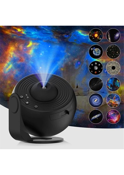 Galaxy Starry Projektör Lambası 360° Dönen Yıldızlı Gece Lambası Ayarlanabilir Projektif Lamba Yatak Odası, Ev, Partiler Için-A (Yurt Dışından)