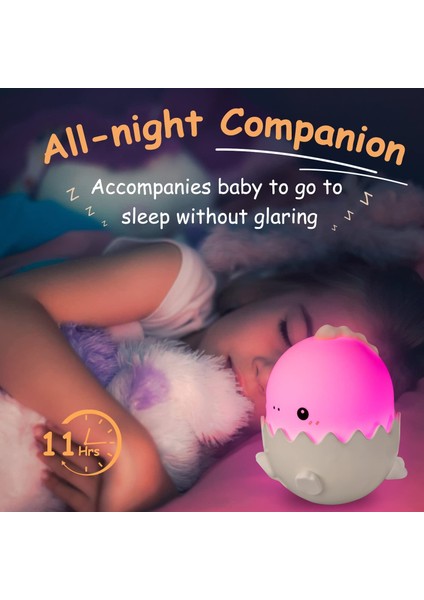 Renk Değiştirme Modları ile Çocuklar Için Gece Lambası Tüm Gece Uyku Için LED Kreş Gece Lambası Silikon Bebek Işığı (Yurt Dışından)