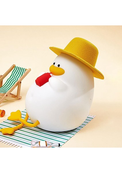 Happy Duck Çocuk Gece Lambası, Çocuklar Için Silikon Gece Lambası, Yatıştırıcı Yatma Zamanı Için Sevimli ve Kısılabilir Silikon Lamba A (Yurt Dışından)