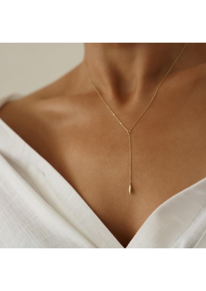 Damla Mekik Altın Kolye