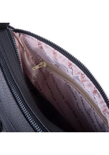 Çok Gözlü Yumuşak ve Hafif Yapılı Çift Askılı Omuz ve Çapraz Çanta Siyah Lopez ( 30X24 cm ) indirimleri