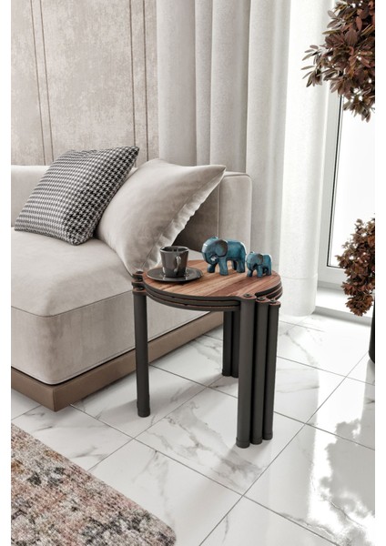 La Via Ceviz Yuvarlak Zigon 3 Lü