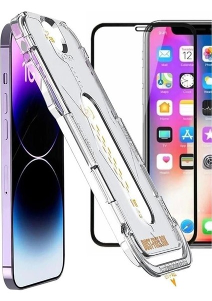 Apple iPhone 11 Uyumlu Otomatik Kolay Hizalama Aparatlı Tam Kaplayan Magic Cam Ekran Koruyucu