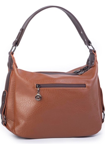 Çok Gözlü Kadın Omuz ve Çapraz Çanta (33X25 cm ) Taba Kahve Victoria indirimleri