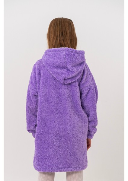 Unisex Kapişonlu Çocuksweatshırt Çift Taraflı Polar Giyilebilir Ev Battaniyesi fırsatları