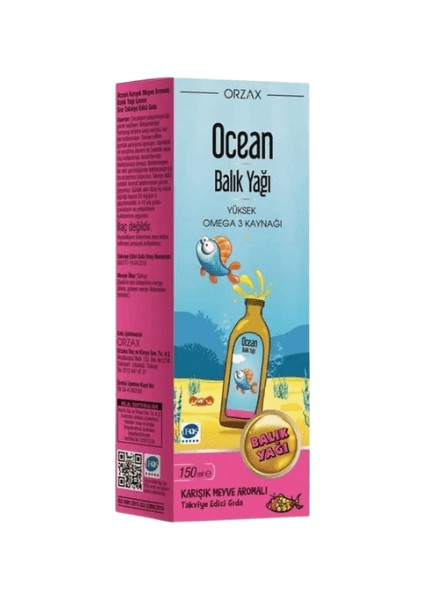 Ocean Omega-3 Karışık Meyveli 150ML Şurup