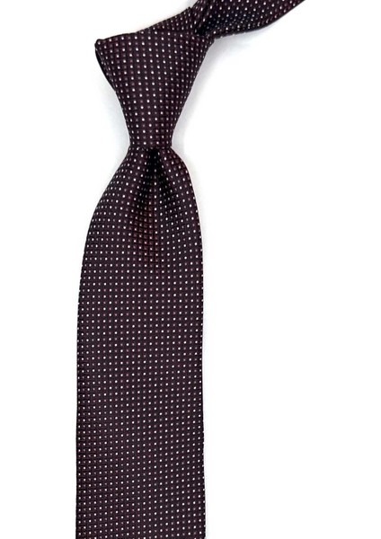 Bordo Nokta Desen Slim Kravat SK7961