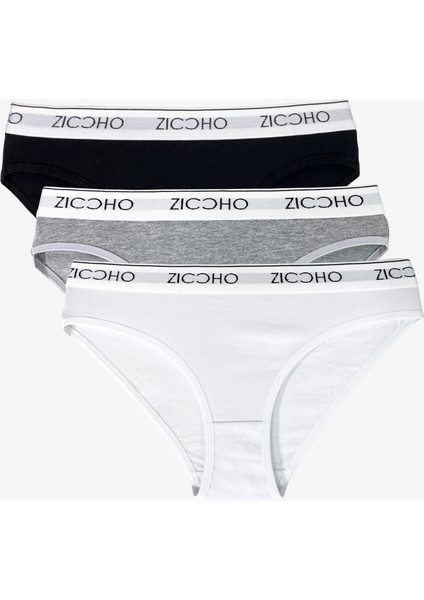 Basic Kadın 3'lü Paket Bikini Külot