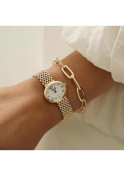 Geneve Retro Oval Kadran Altın Kadın Saati modelleri