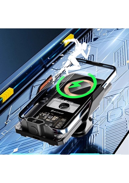 T9 Araç Telefon Tutucu Kablosuz 66W Hızlı Şarj Ultra Ince Metal Akıllı Kızılötesi Sensör fırsatları