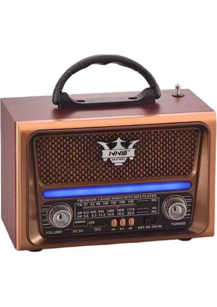 NS-8189 USB / Tf Kart / Fm Retro Taşınabilir Bluetooth Hoparlör