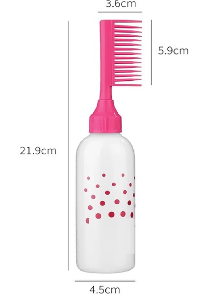 Yatay Model 150ML Saç Boyası Fırçası Taraklı Boş Şişe Aplikatör Boyama Şampuan Saç Yağı Bakım Tarağı