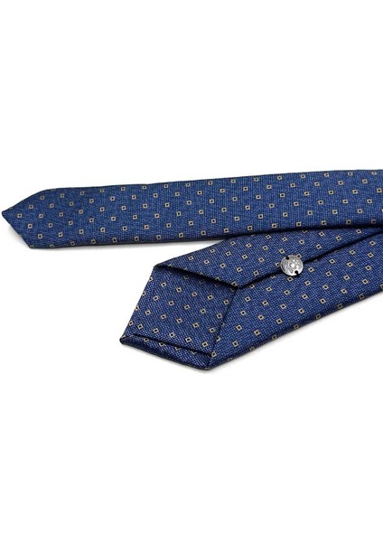 Mavi Küçük Desen Slim Kravat SK8048