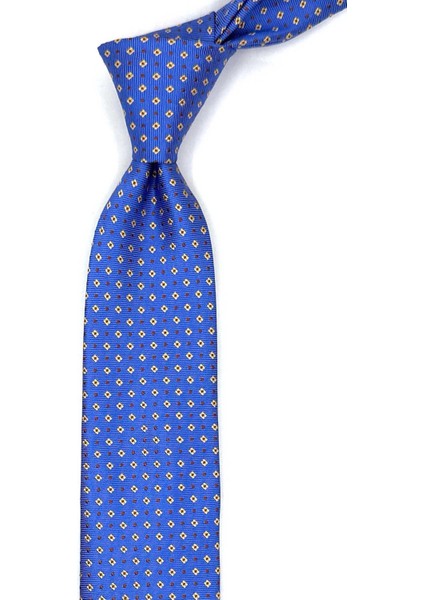 Mavi Küçük Desen Slim Kravat SK7960