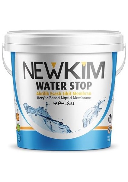 Waterstop Akrilik Es.likid Membran 3kg (Byz-Kırmızı-Gri)