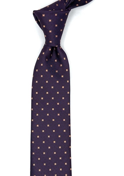 Mürdüm Küçük Desen Slim Kravat SK7966