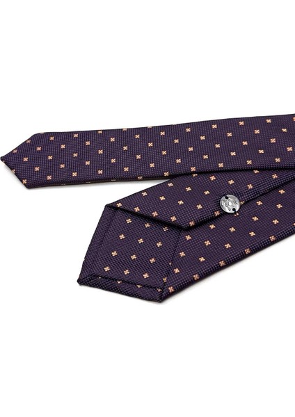 Mürdüm Küçük Desen Slim Kravat SK7966
