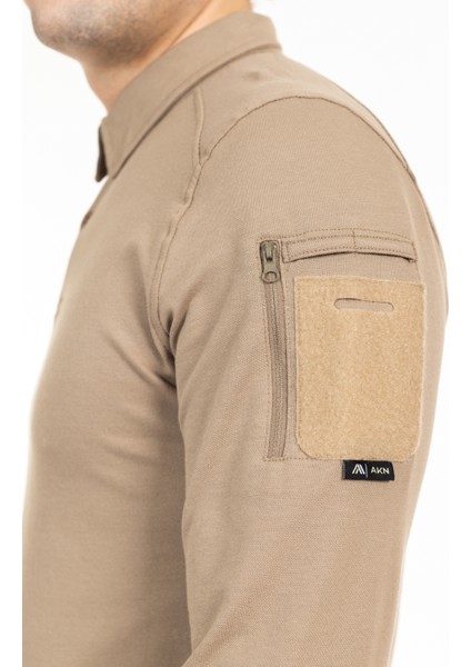 Akn 22013 Polo Yaka Uzun Kollu Taktik Sweatshırt fırsatları