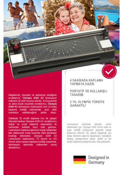 A340 A3 Pvc Laminasyon Makinesi (3’ü 1 Arada Set) +15 PVC FİLMİ