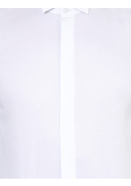 Erkek Beyaz Slim Fit Smokin Gömlek 50256439-VR013