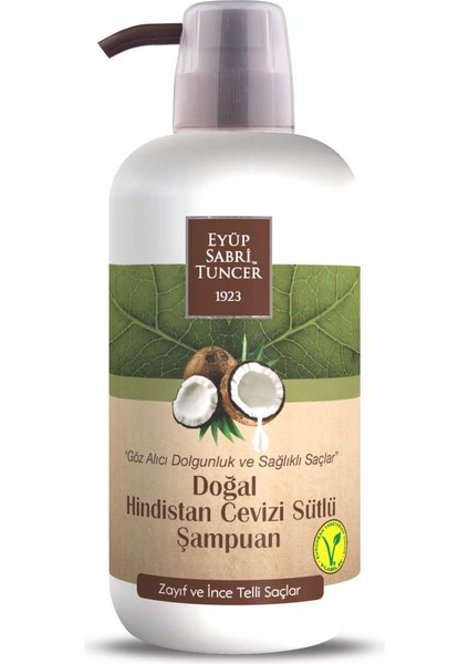 Doğal Hindistan Cevizi Sütlü Şampuan 600 ml