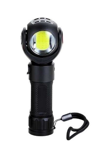 SL-F860 3W COB+3W LED Pilli Dönebilen Çift Başlıklı Manyatik Tutuculu El Feneri